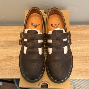 Dark brown Mary Jane Dr Martens, gently used and very well taken care of.